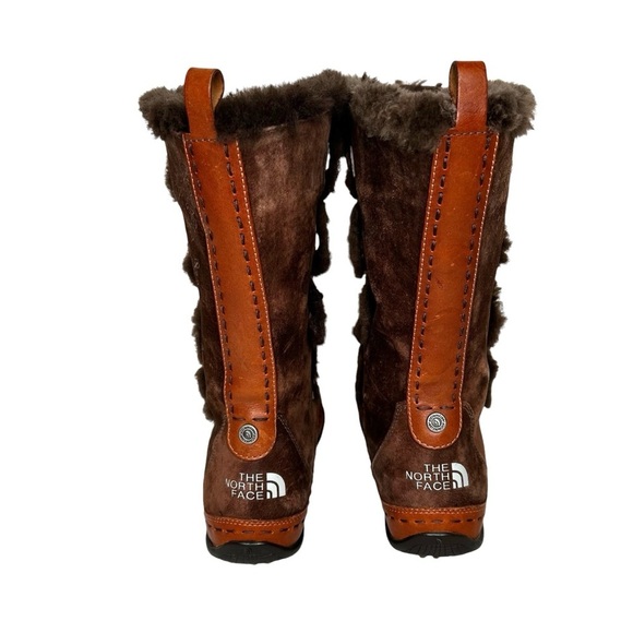 The North Face Abby II Brown Suede & Faux Fur Lace-Up Calf High Waterproof Boots - Picture 8 of 13